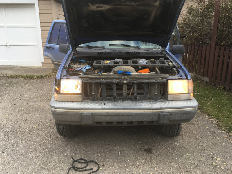 Can you tell which headlight is still original? Lol